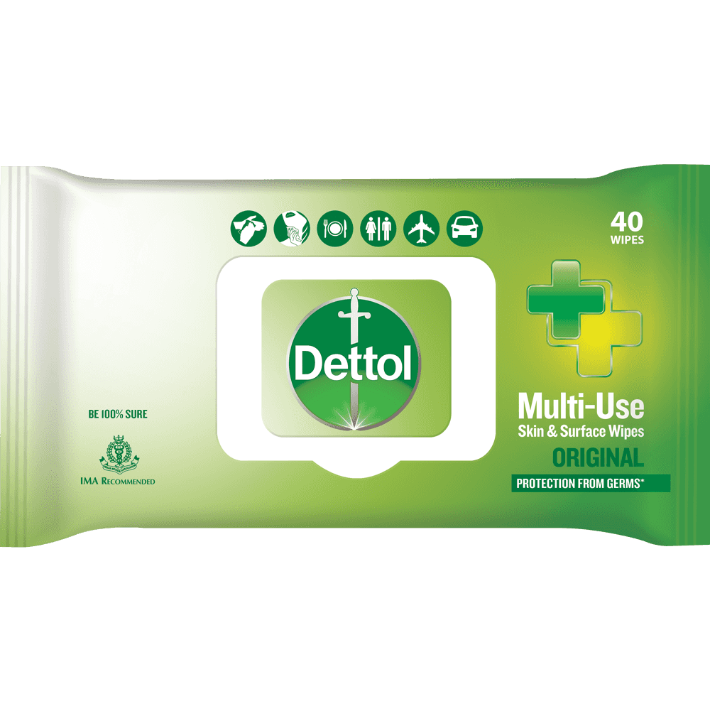 Dettol Multi-Use Skin & Surface Wipes Original 40 wipes