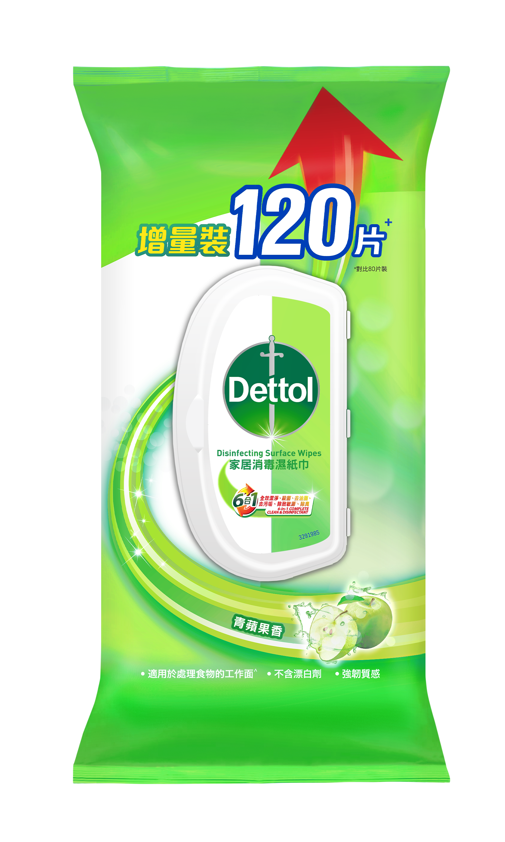 Dettol Healthy Clean Disinfectant Wipes – Green Apple