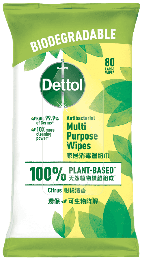 Dettol Biodegradable Antibacterial Multipurpose Wipes - Citrus