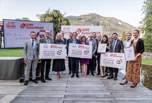 Die Generali SME EnterPRIZE Heroes 2021 mit Vertretern der Generali bei der Ehrung in Kitzbühel (Foto: Stefan Adelsberger).
