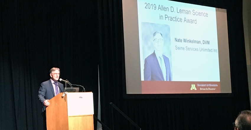 Nate Winkelman, 2019 Allen D. Leman Science in Practice Award recipient 