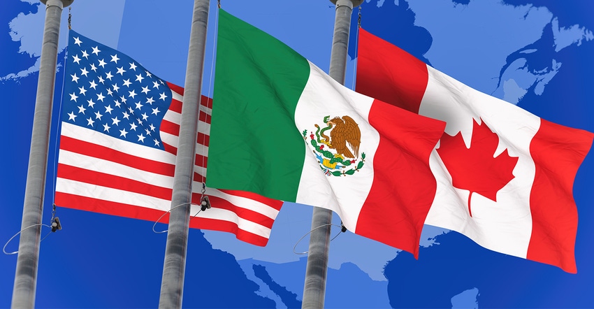 US, Canada, Mexico flags US, Canada, Mexico flags
