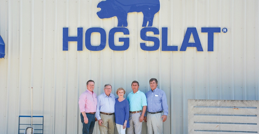 In addition to their 30,000-sow farm, the Herring family — David (left), Billy, Magdalene, Mark and Tommy — oversees hog 