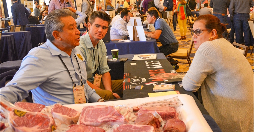 Various cuts of U.S. pork, beef and lamb that fit well in Latin American markets were put on display and tasting samples of L