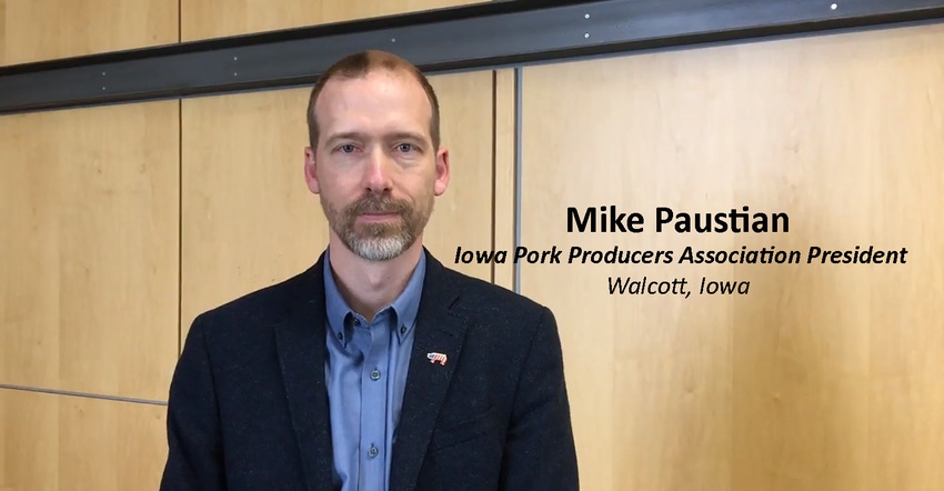 Mike Paustian, Iowa Pork Producers Association president