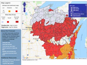 Wisconsin runoff risk advisory website