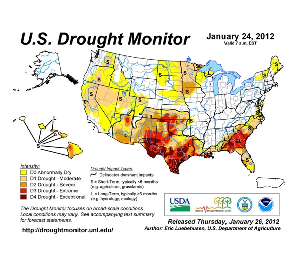 Drought Conditions Spread, Raising Concerns for 2012 Crops