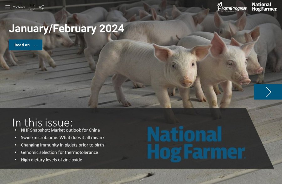 January/Febuary 2024 edition of National Hog Farmer is viewable
