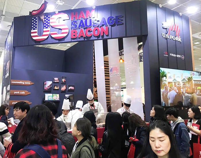 U.S. processed pork products were a popular attraction at the 2018 Seoul Cafe Show, the largest cafe industry trade show in Asia.