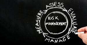 Risk management chalkboard illustration