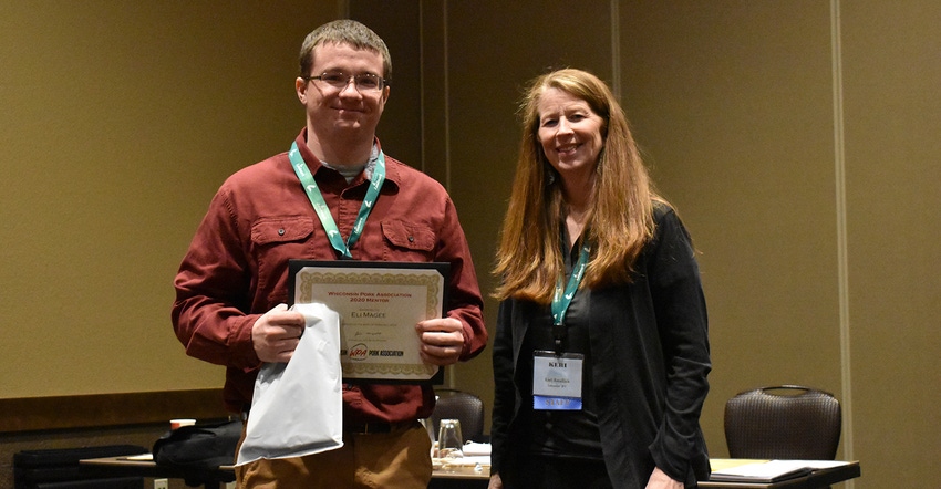 Eli Magee was one of three selected as the next class of participants in Wisconsin Pork Association's Pork Mentorship Program