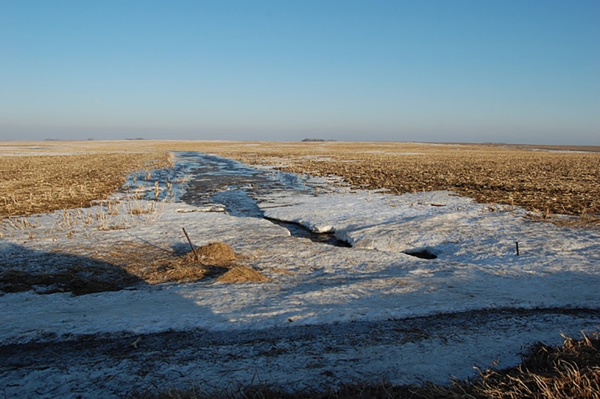 Special care is needed to prevent manure runoff in late-winter early spring