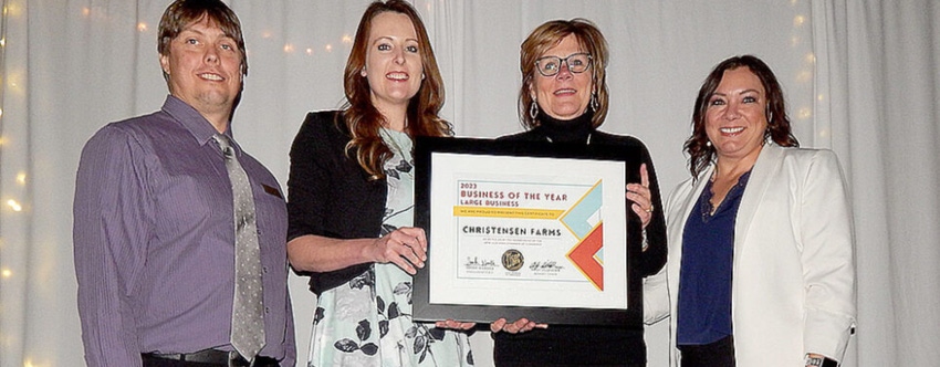 Christensen Farms receives Large Business of the Year Award
