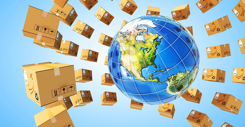 Worldwide purchases logistics concept illustration Worldwide purchases logistics concept illustration