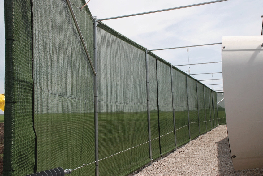 Electrostatic fence at an Iowa Select Farm 