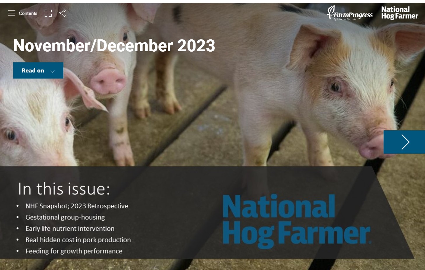 November/December edition of National Hog Farmer