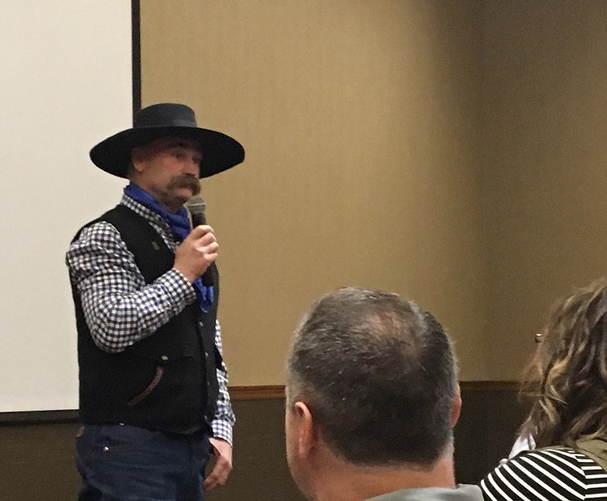 The 52-year-old central Nebraska pork and beef producer and radio personality encourages producers to stop telling their stor