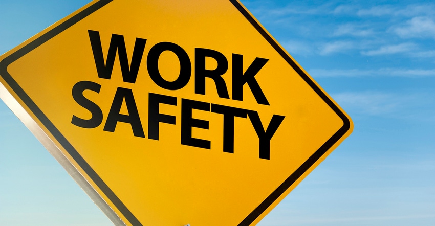 Work safety sign