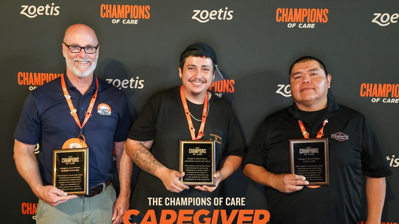 Men holding awards Men holding awards