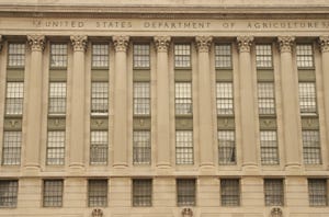 Front facade of the Department of Agriculture in Washington D.C.