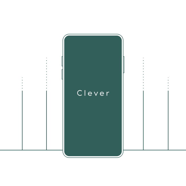 Illustration af en mobiltelefon og søjlediagrammer i baggrunden der repræsenterer intelligent opladning