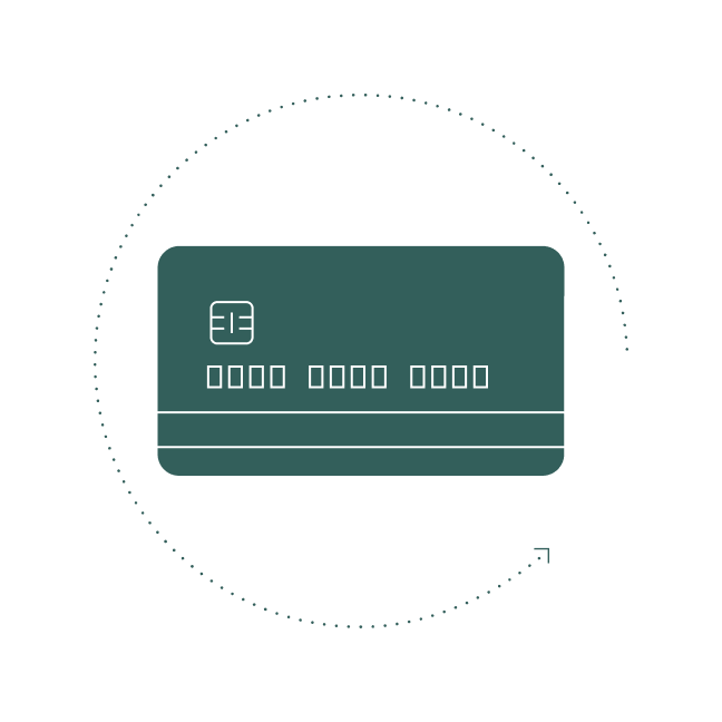Illustration af et betalingskort