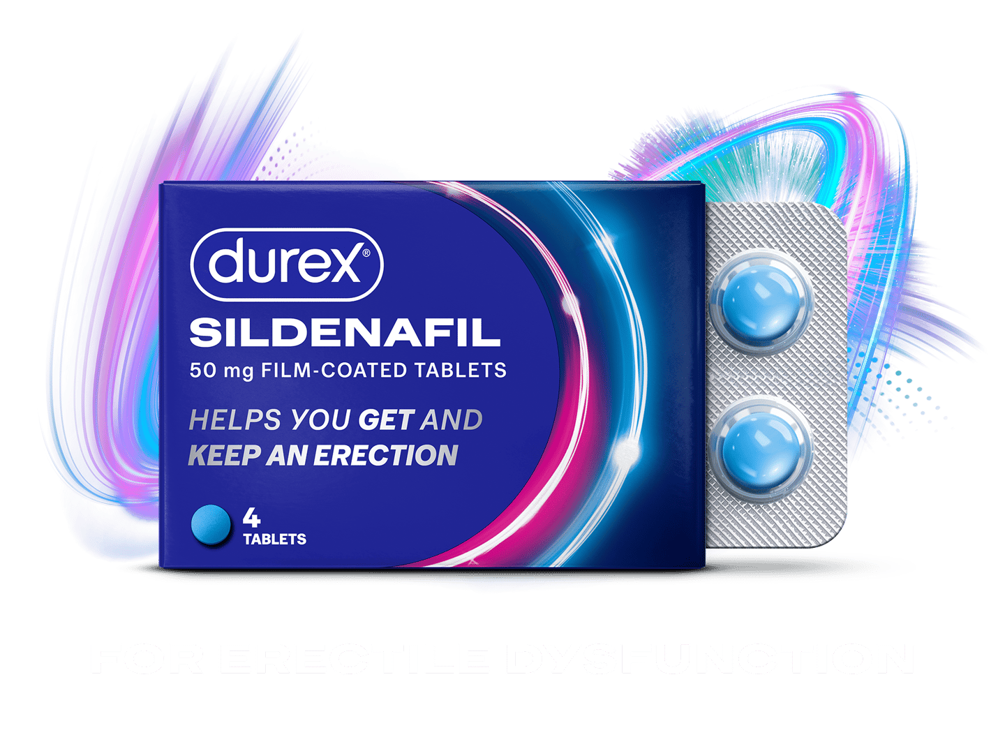 Durex Sildenafil 4 pack, for Erectile Disfunction