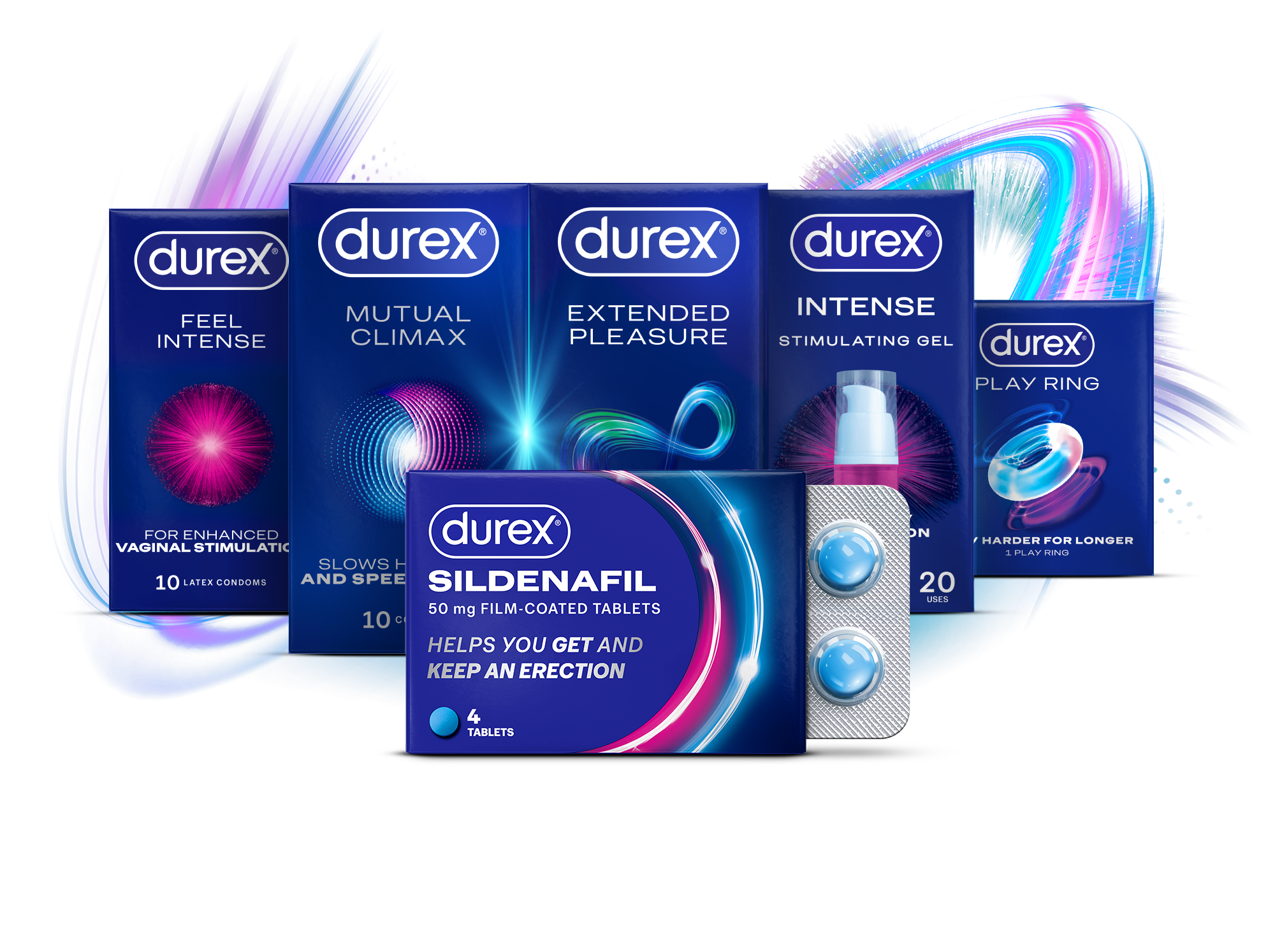 Durex products, including new Durex Sildenafil, for Erectile Dysfunction​