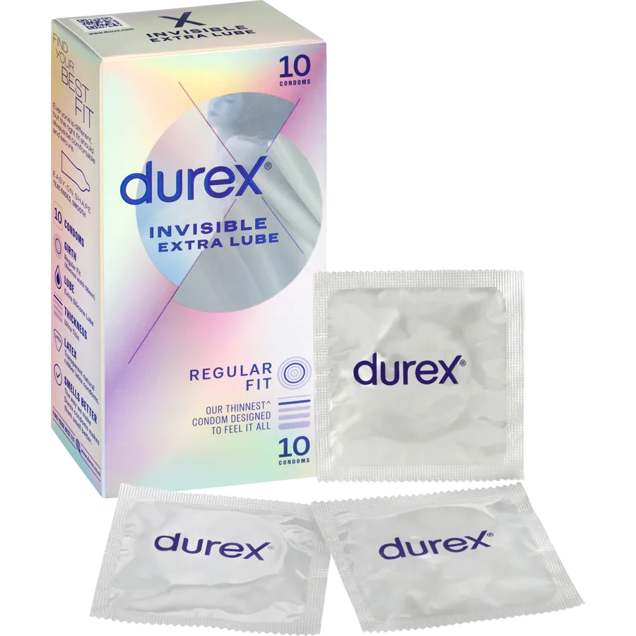 Durex Invisible Extra Lube Condoms | Durex NZ