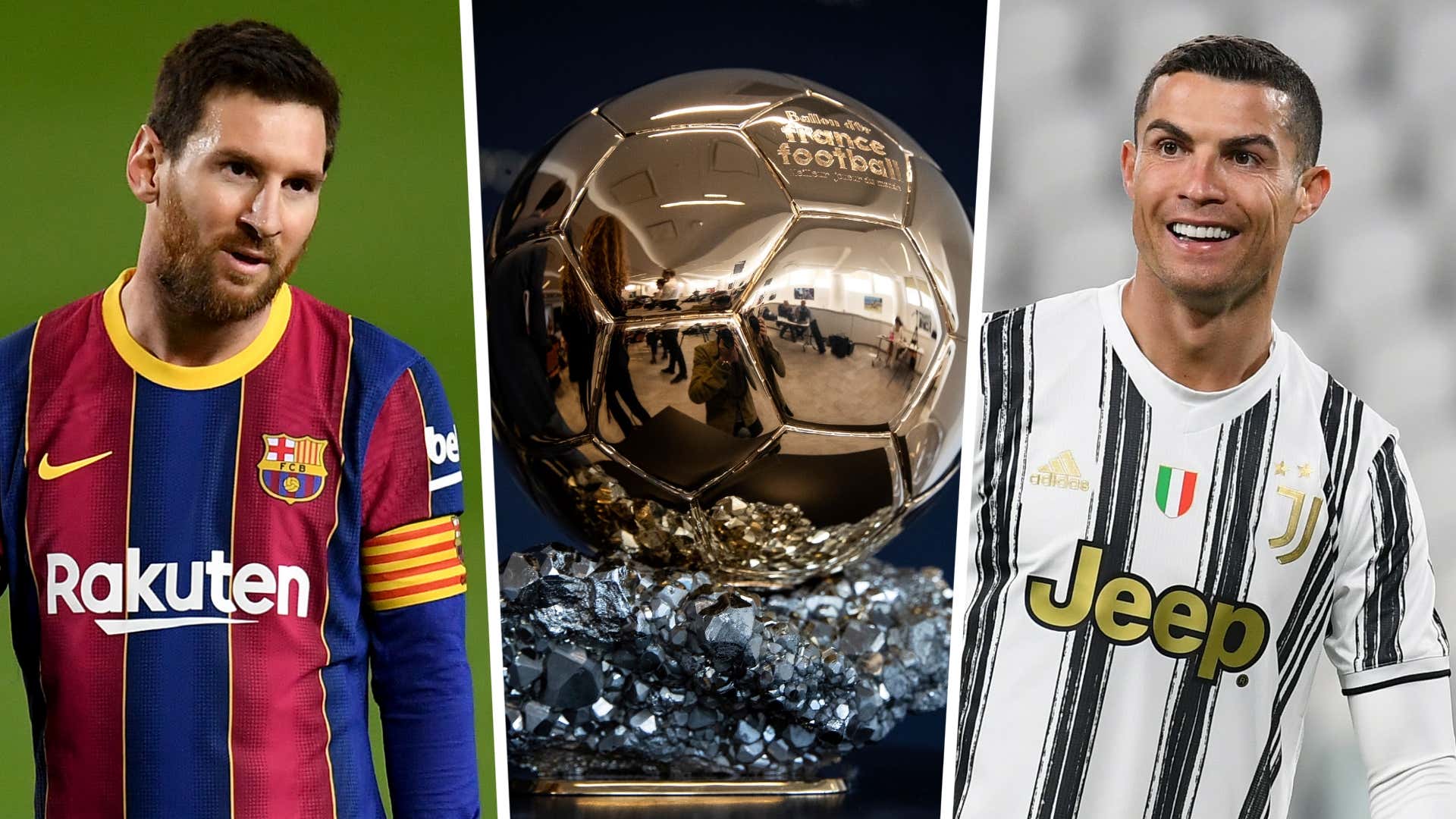 Messi Ronaldo Ballon d'Or GFX