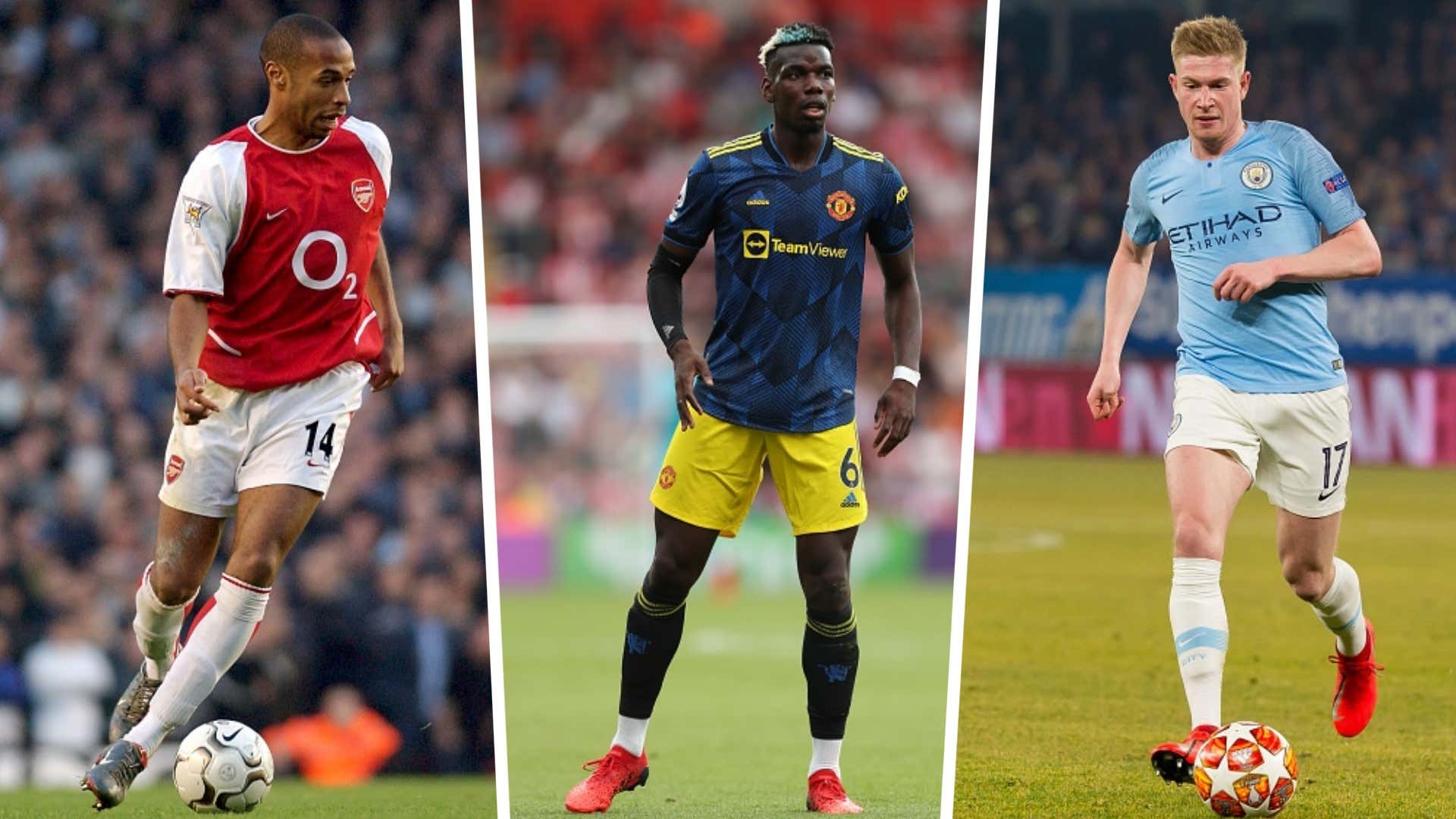 Thierry, Henry, Paul Pogba, Kevin De Bruyne