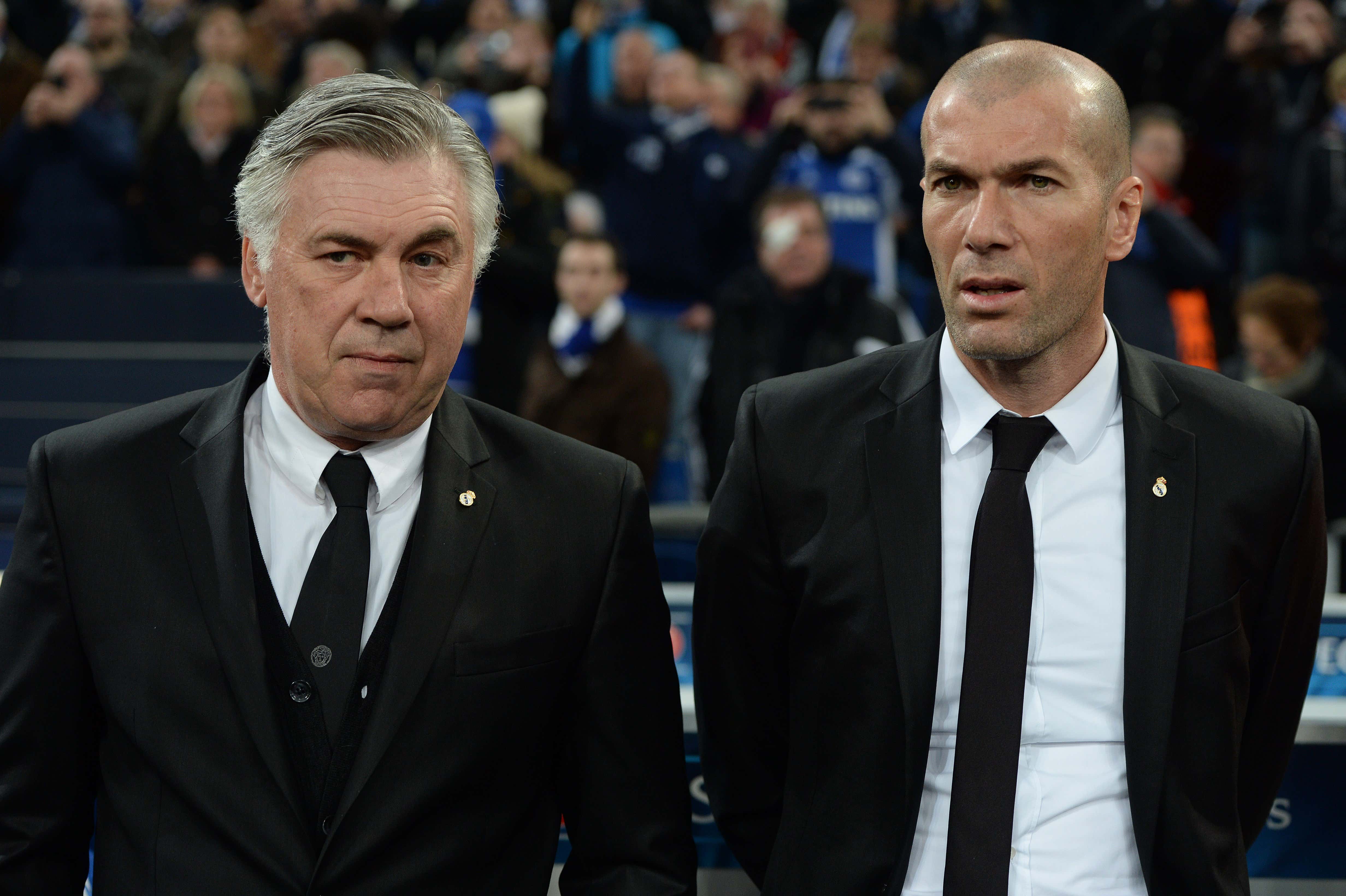 Ancelotti e Zidane, primo e secondo