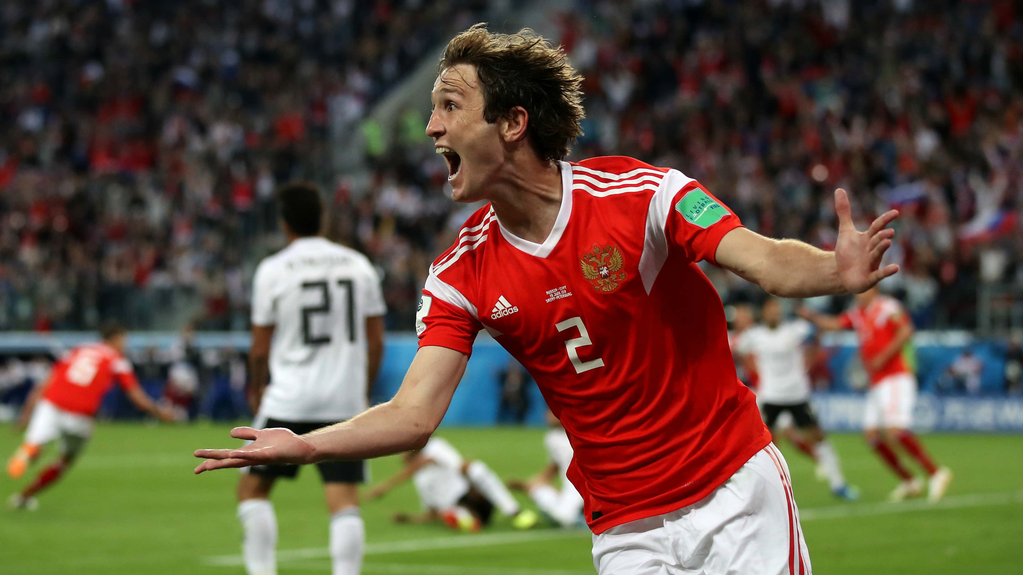 Mario Fernandes Russia vs Egypt 2018