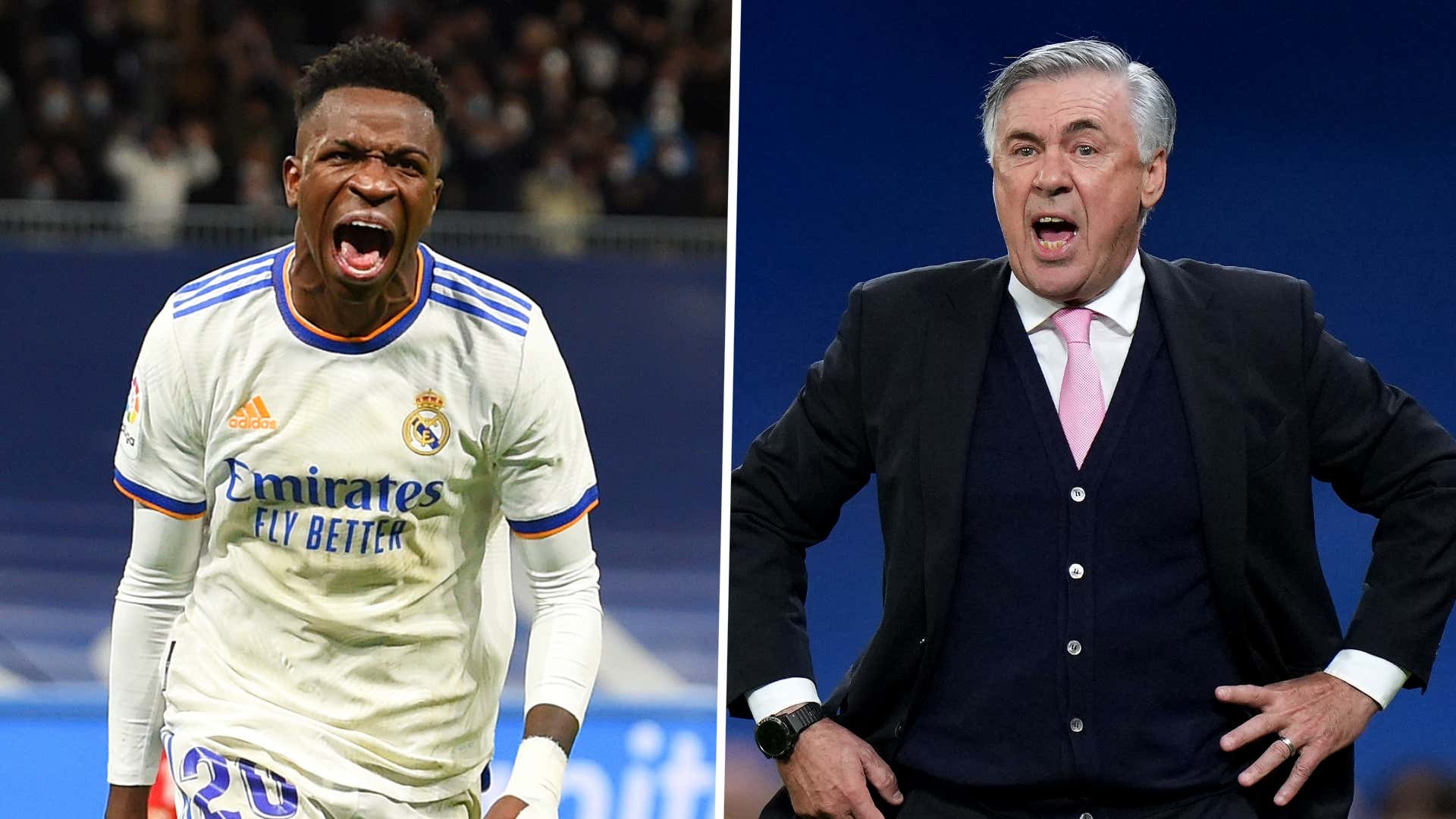 Vinicius Junior Carlo Ancelotti Real Madrid GFX