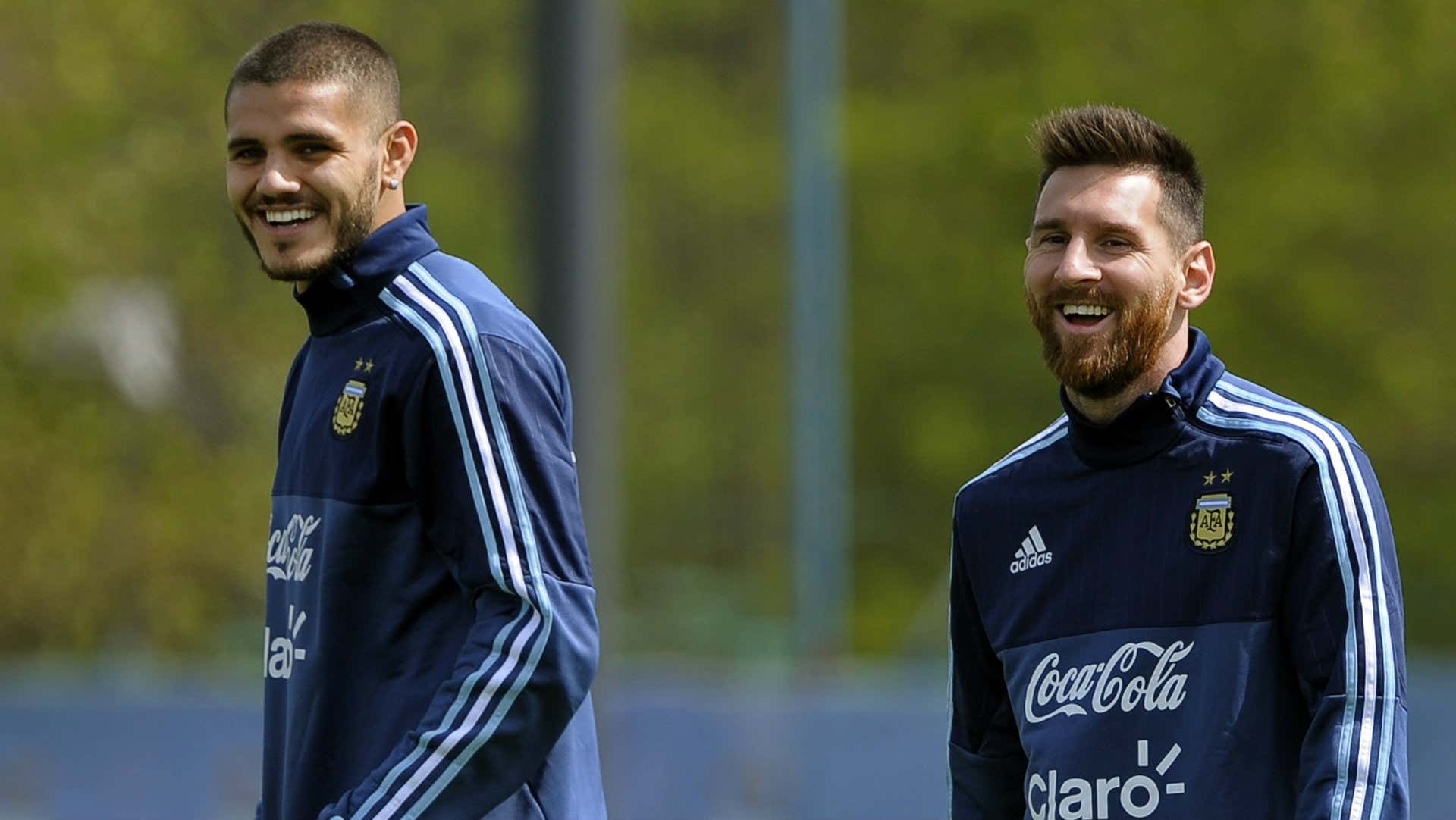 Mauro Icardi Lionel Messi Argentina 2018