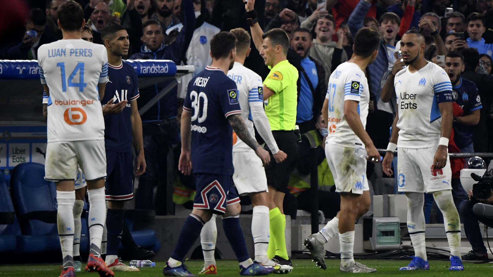 Photo of PSG’s Hakimi receives first Ligue 1 red in Marseille draw