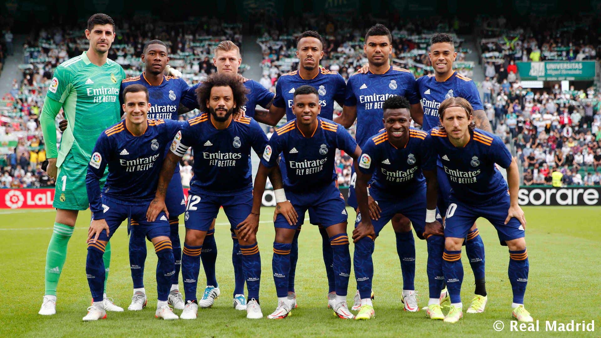 Real Madrid XI Once Alineación Elche Primera División Liga Martínez Valero