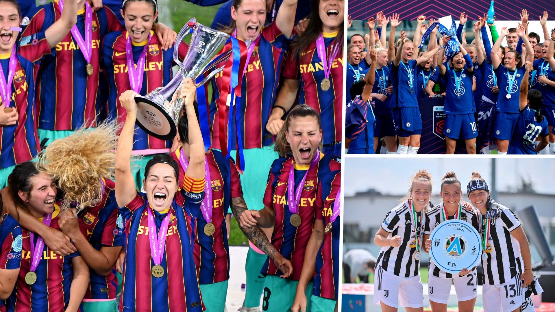Barcelona Chelsea Juventus Women 2020-21 split