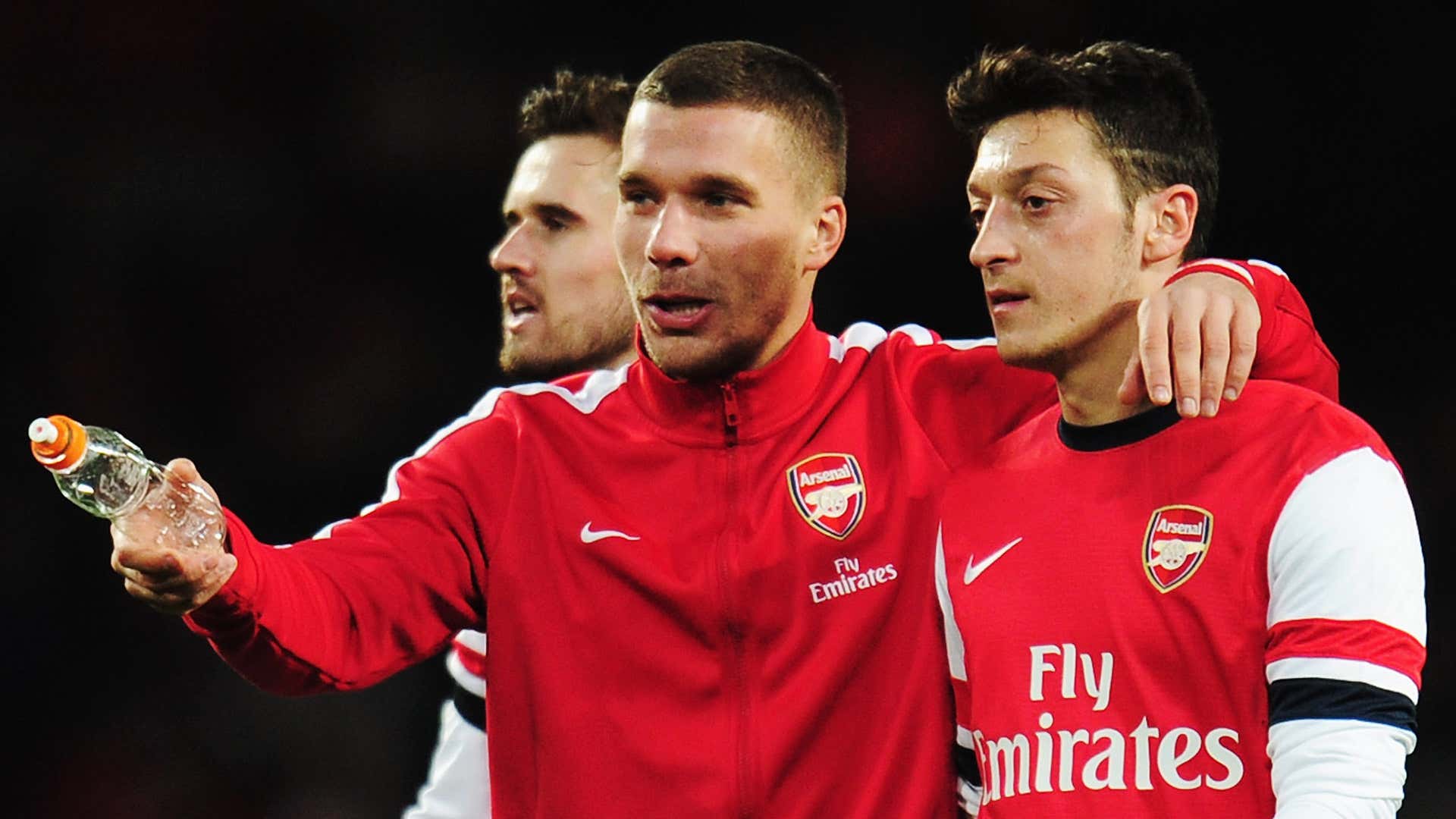 Lukas Podolski Mesut Ozil Arsenal