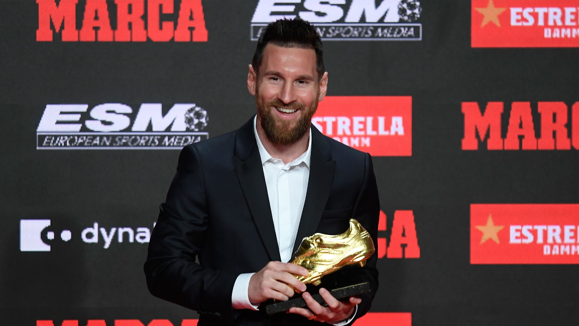 Barcelona Ace Messi Presented With European Golden Shoe Goal Com
