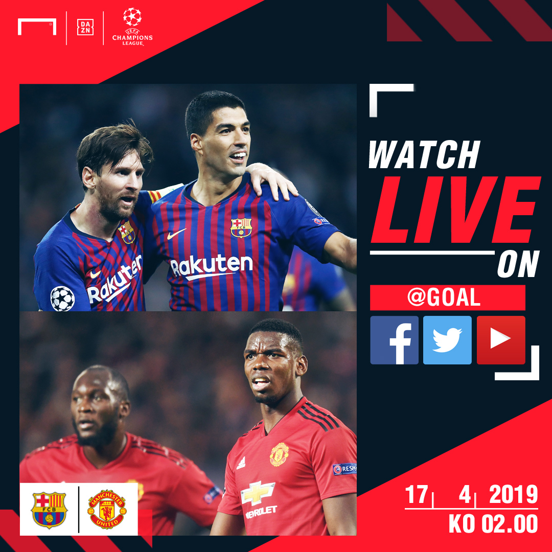 Uefa Champions League How To Watch Live Streaming Of Barcelona V Manchester United And Manchester City V Tottenham Goal Com