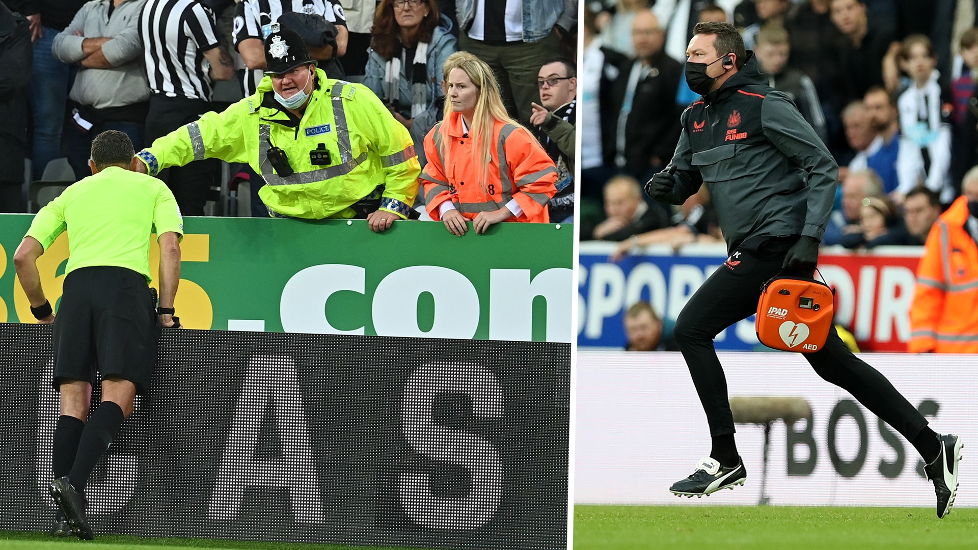 fan stabilised taken to hospital after medical emergency during newcastle vs tottenham game goal com