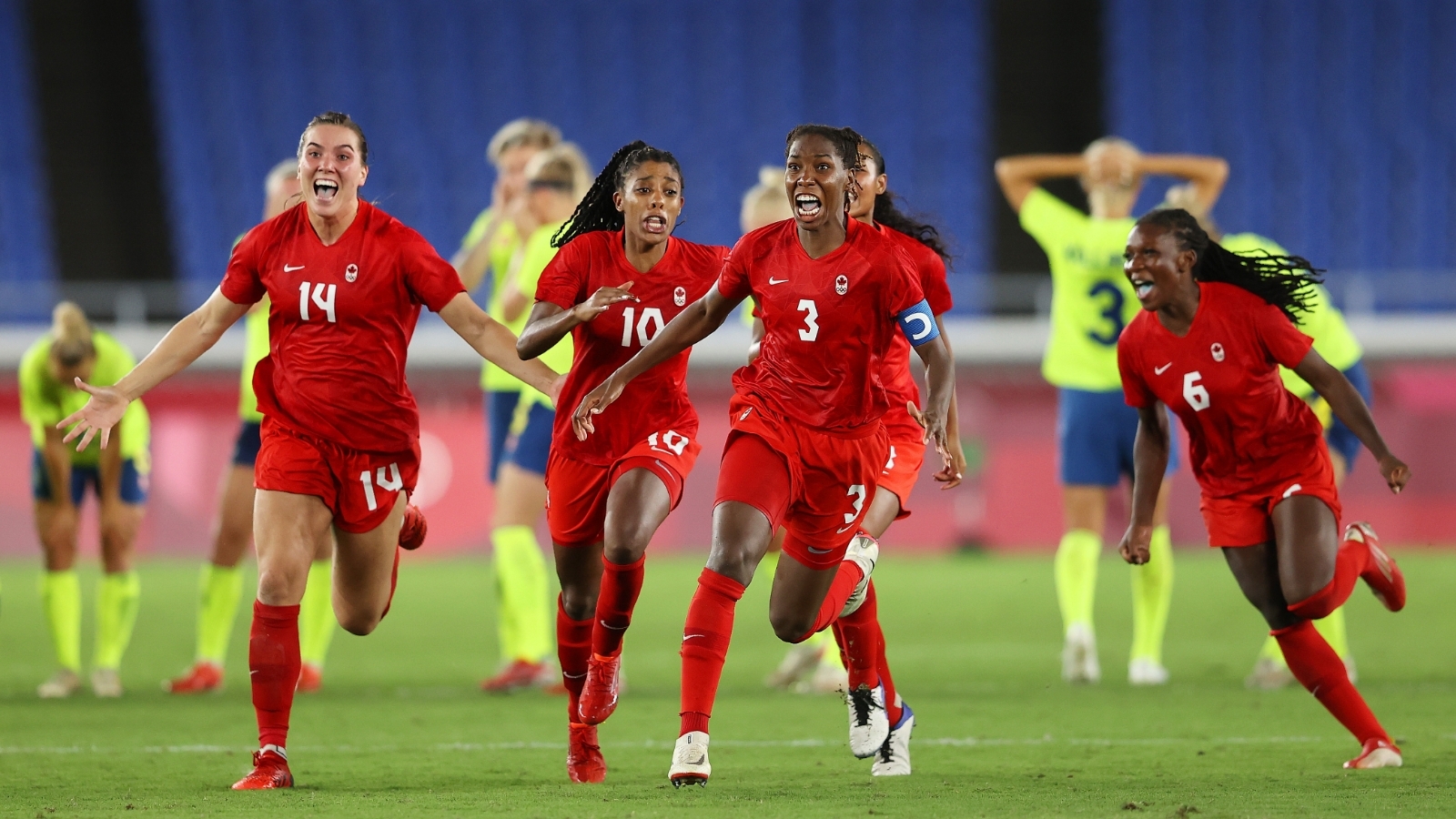 Canada Defeat Sweden To Win Country S First Ever Olympic Gold Medal In Women S Football Goal Com Canada Defeat Sweden To Win Country S First Ever Olympic Gold Medal In Women S Football Goal Com