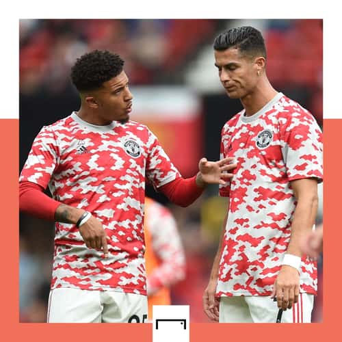 Jadon Sancho Cristiano Ronaldo Manchester United Premier League 2021-22 GFX
