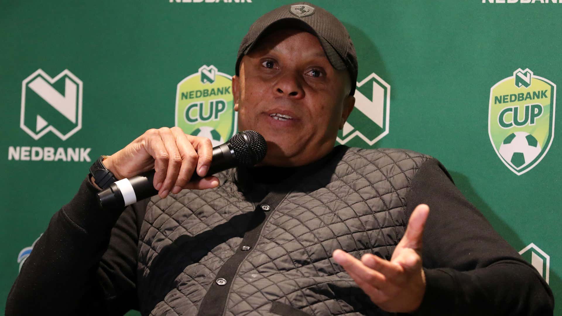 Doctor Khumalo during the 2021 Nedbank Cup Press Conference