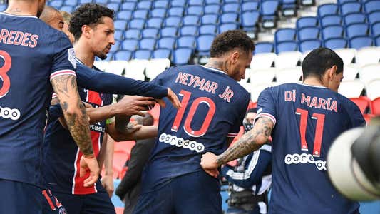 neymar involved in tunnel tussle with djalo after red card for psg vs lille goal com