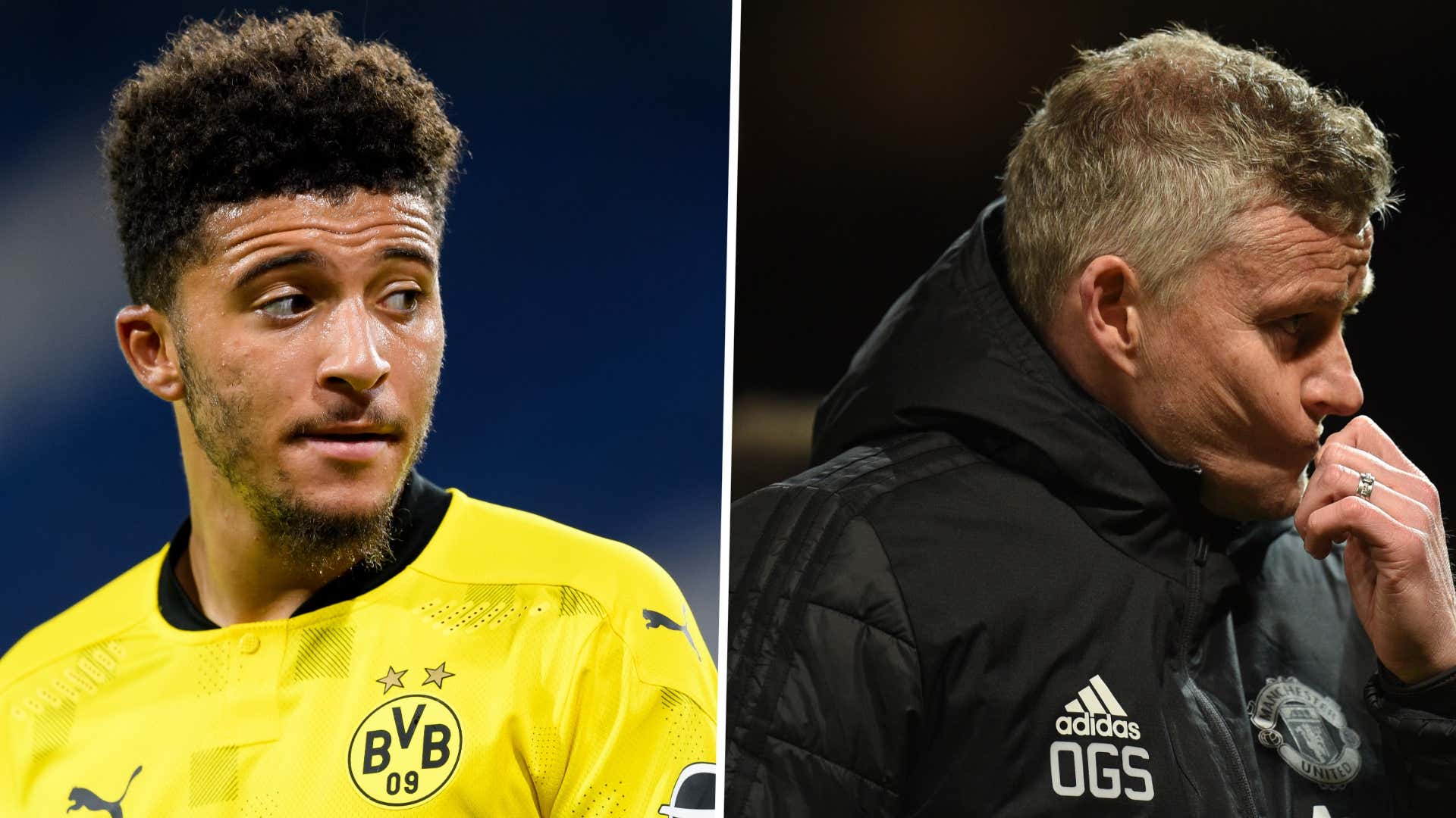 Jadon Sancho Ole Gunnar Solskjaer Manchester United Borussia Dortmund GFX