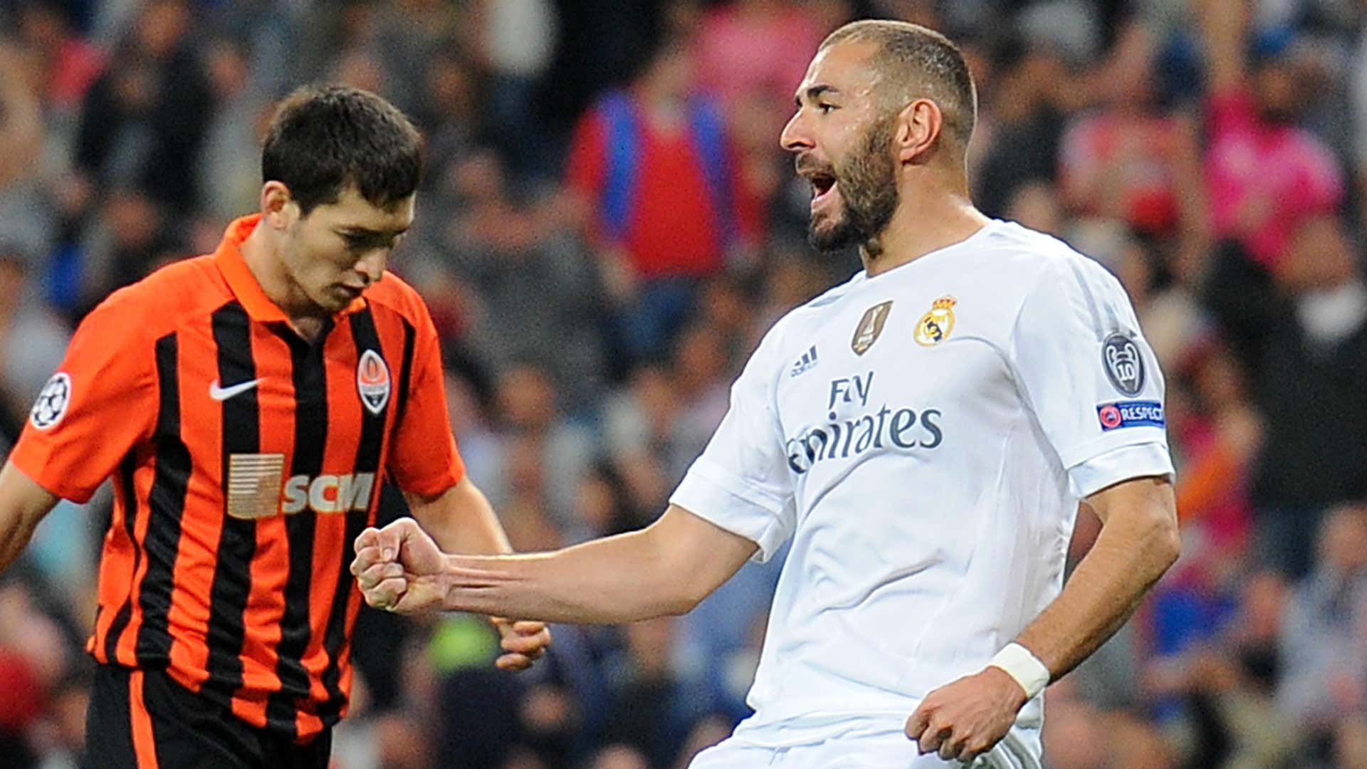 Champions League Real Madrid vs Shakhtar Donetsk Karim Benzema