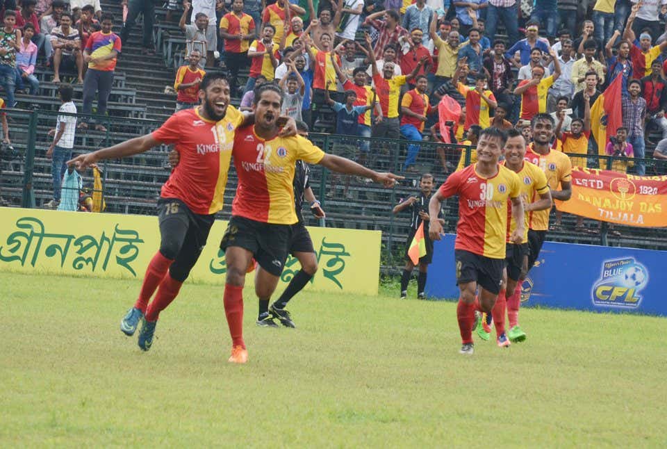 East Bengal players celebrate