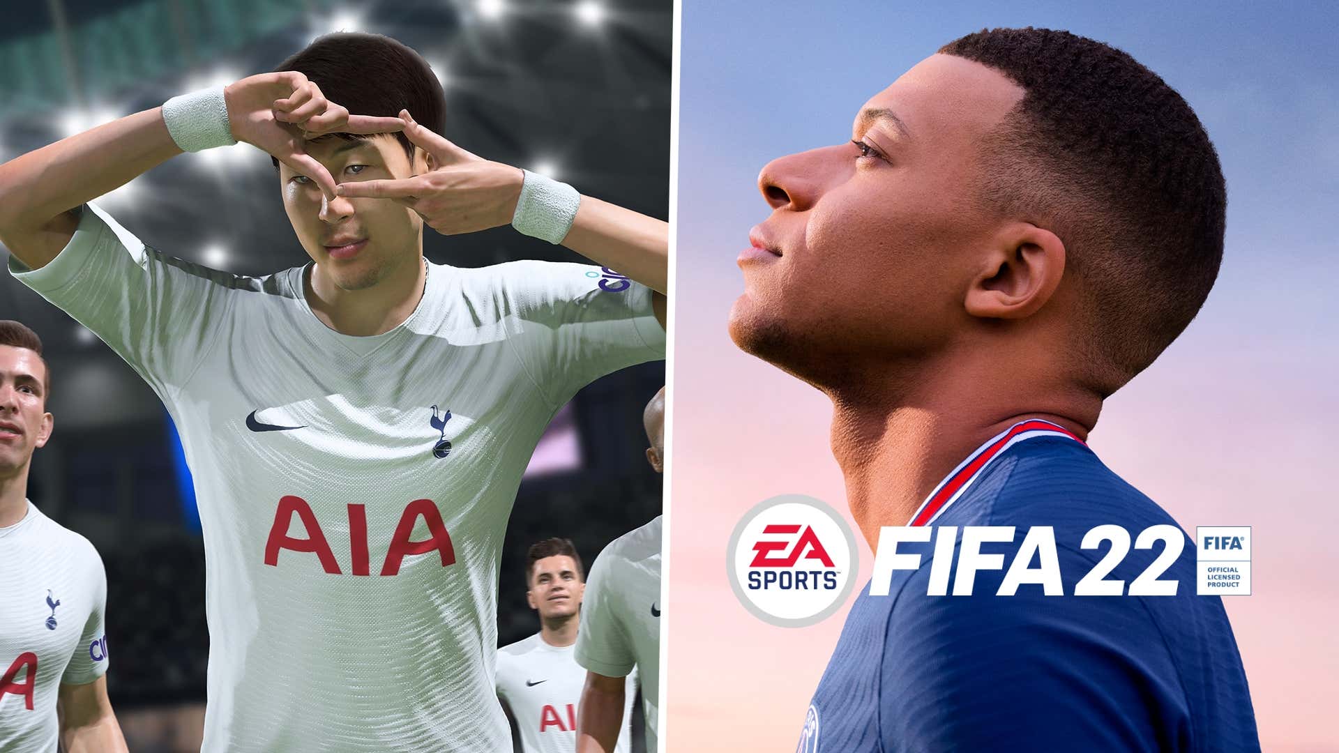 FIFA 22 Son/Mbappe composite